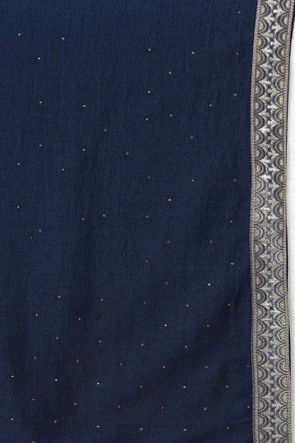 Women's Silk Blend Embroidered Kurta Pant With Dupatta