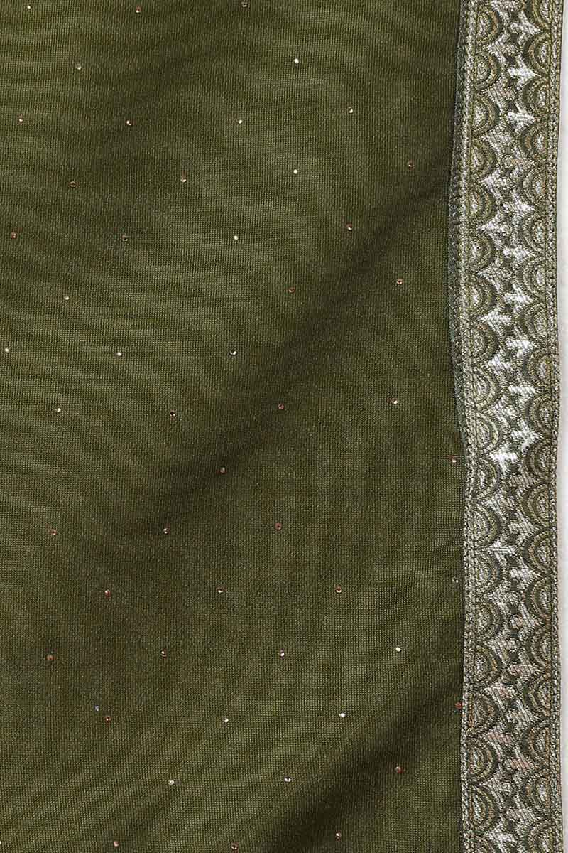 Women's Silk Blend Embroidered Kurta Pant With Dupatta