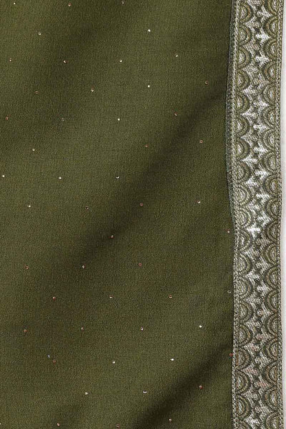 Women's Silk Blend Embroidered Kurta Pant With Dupatta