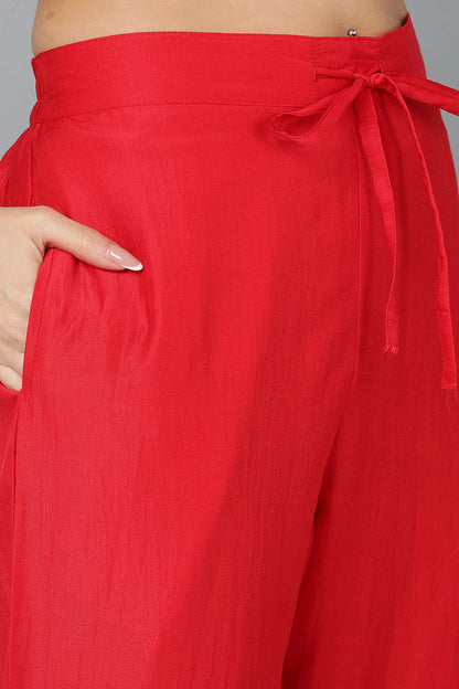 Women's Silk Blend Embroidered Kurta Pant With Dupatta