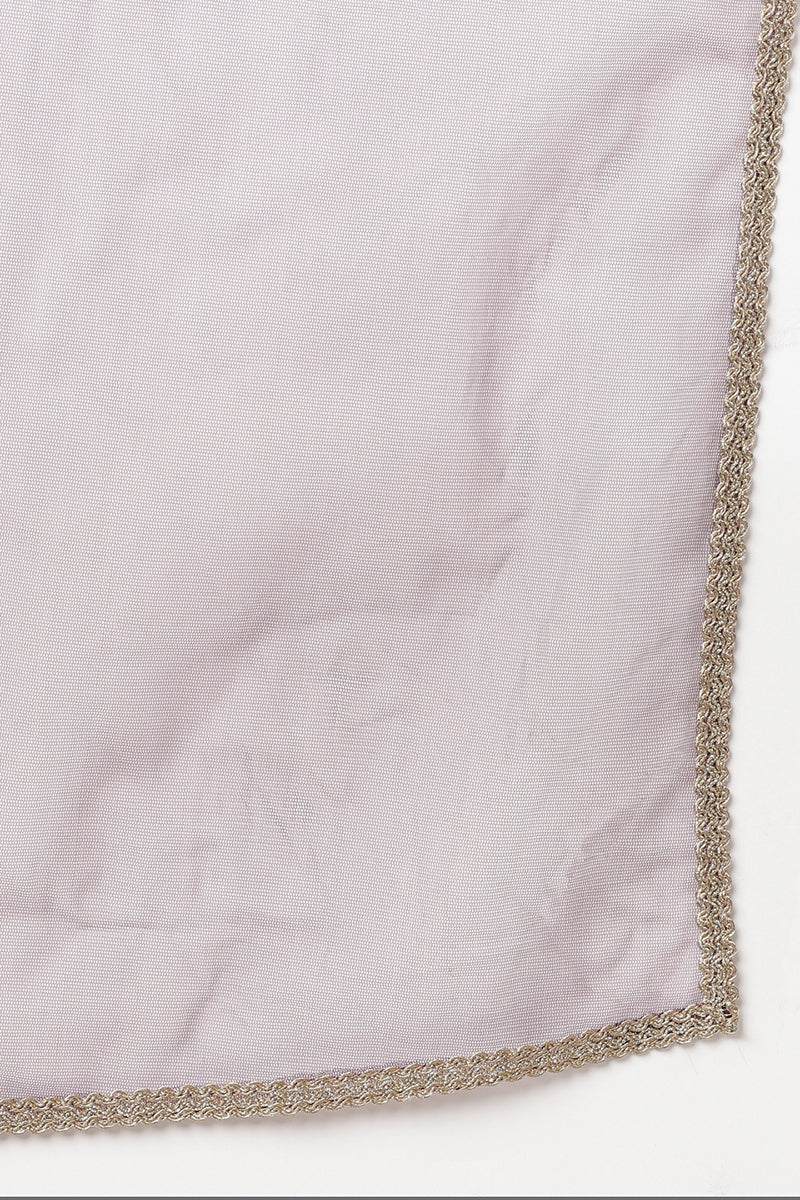 Women's Silk Blend Embroidered Kurta Pant With Dupatta