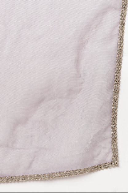 Women's Silk Blend Embroidered Kurta Pant With Dupatta
