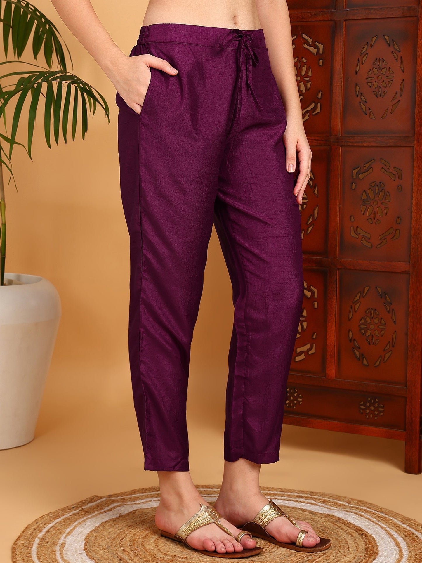 Women's Silk Blend Embroidered Kurta Pant With Dupatta