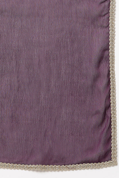 Women's Silk Blend Embroidered Kurta Pant With Dupatta