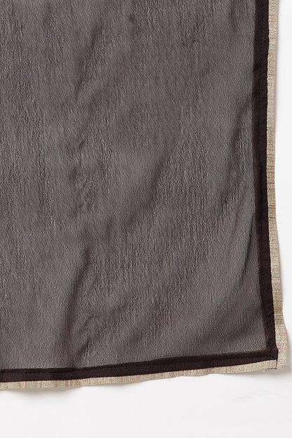 Women's Silk Blend Embroidered Kurta Pant With Dupatta