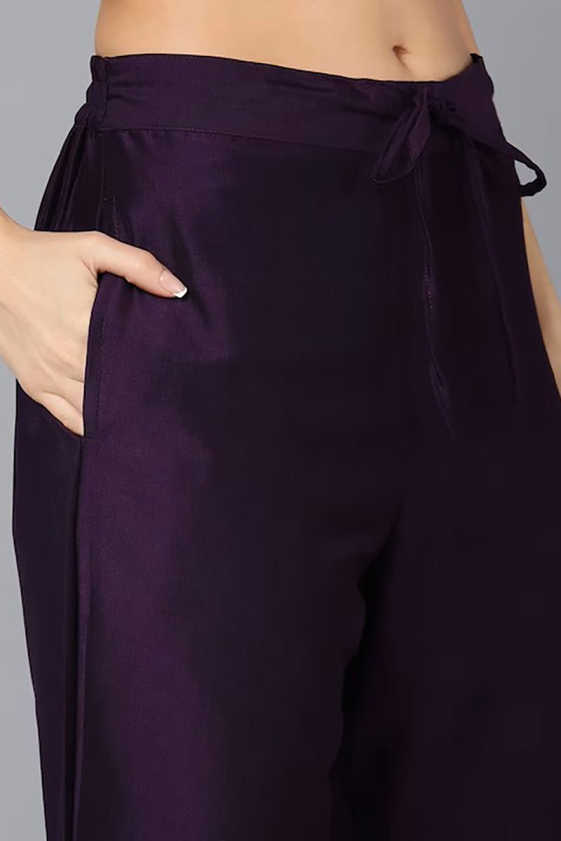 Women's Silk Blend Embroidered Kurta Pants With Dupatta