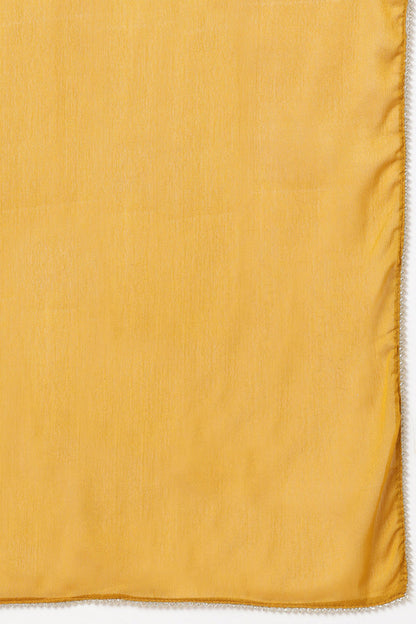 Women's Silk Blend Yoke Design Kurta Palazzos With Dupatta