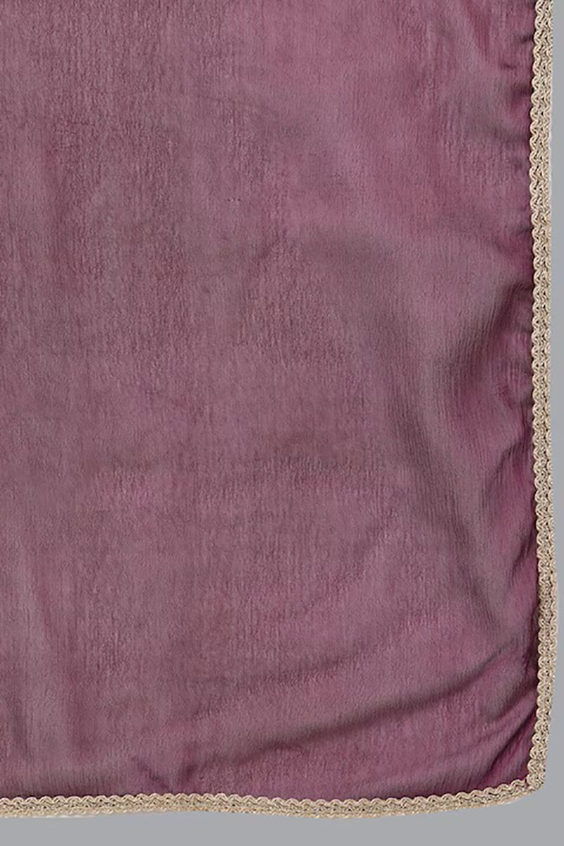 Women's Silk Blend Embroidered Kurta Pants With Dupatta