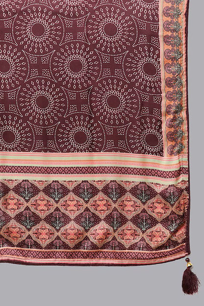 Women's Silk Blend Embroidered Kurta Pants With Dupatta