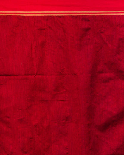 Women's Black Cotton Blend Handloom Saree