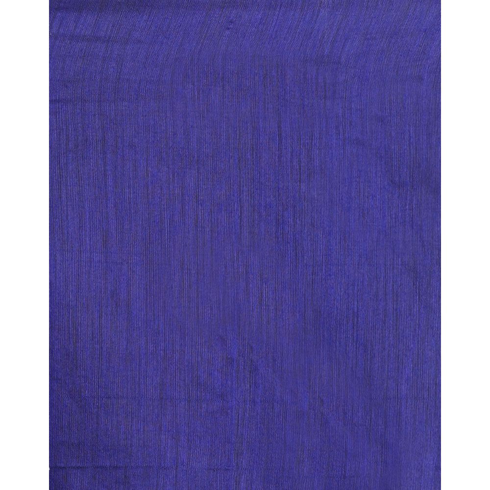 Women's Royel Blue Hand Woven Cotton Silk Jamdani Saree
