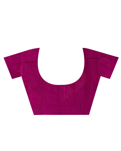 Women's Pink Cotton Blend Handloom Saree