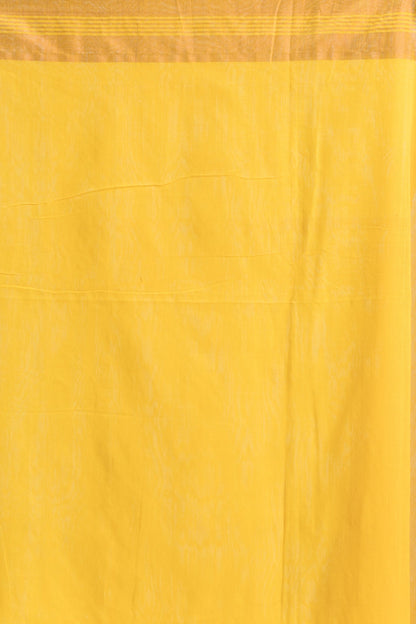 Women's Yellow Handloom Cotton Tangail Saree