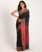 Women's Black Handloom Handspun Cotton Saree