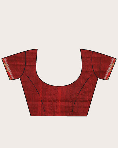 Women's Dark Green Handloom Handspun Cotton Saree