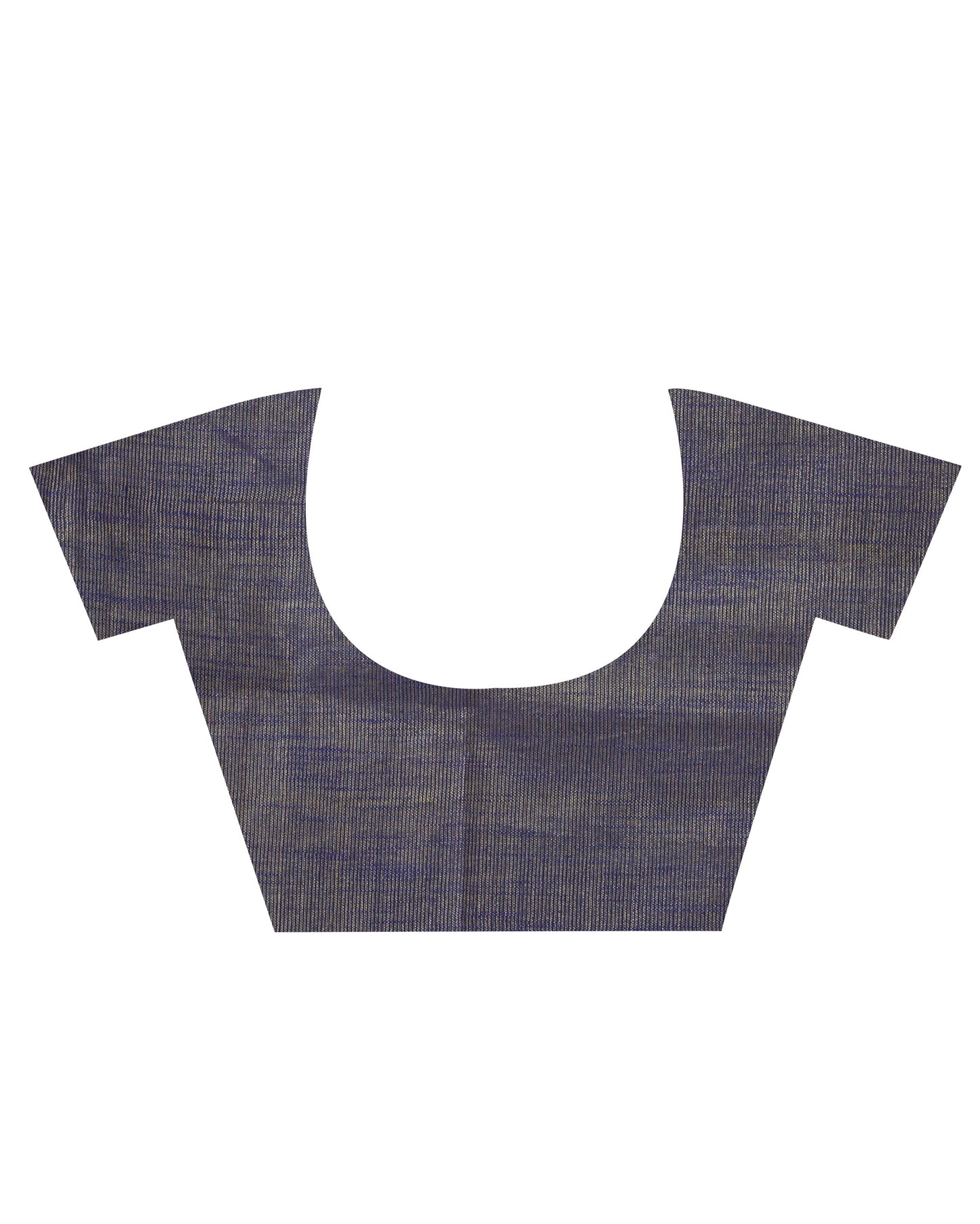Women's Blue Hand Woven Cotton Blend Tissue Saree