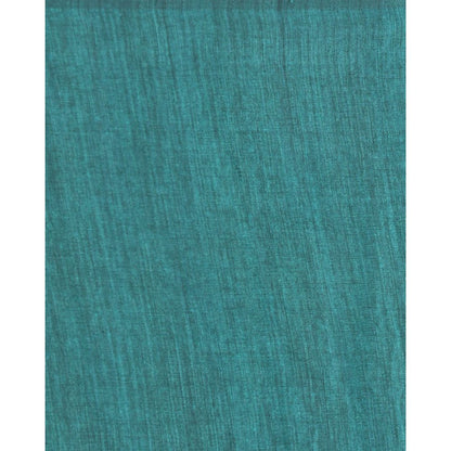 Women's Handspun Cotton Teal Handloom Saree