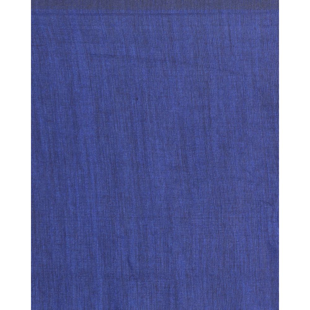 Women's Handspun Cotton Blue Handloom Saree