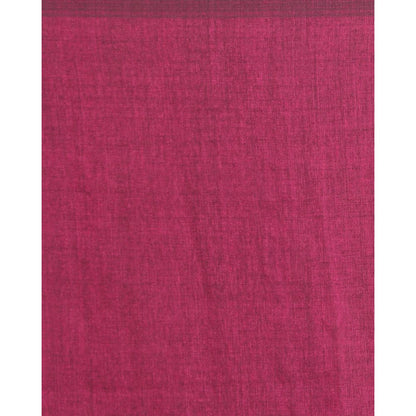 Women's Handspun Cotton Pink Handloom Saree