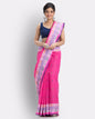 Women's Cotton Pink Handloom Tant Saree