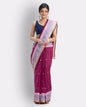 Women's Cotton Magenta Handloom Tant Saree