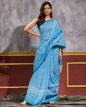 Women's Blue Handloom Cotton Gamchha Saree