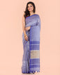 Women's Blue Handloom Cotton Gamchha Saree