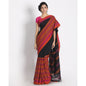 Women's Handspun Cotton Black Handloom Begampuri Saree