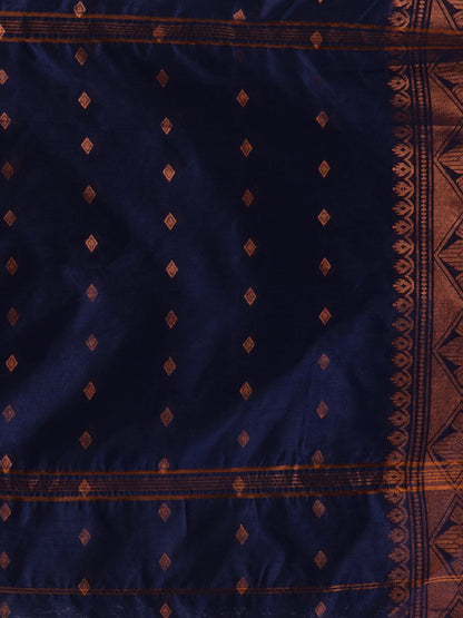 Women's Bengal Cotton Silk Handloom Saree Kohinoor Work With Blouse Piece