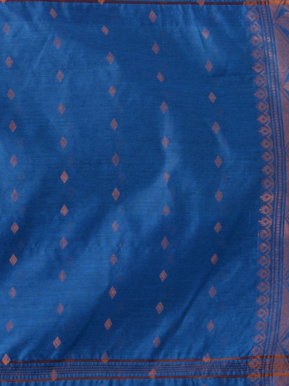 Women's Bengal Cotton Silk Handloom Saree Kohinoor Work With Blouse Piece
