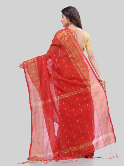 Women's Bengal Cotton Silk Handloom Saree Kohinoor Work With Blouse Piece