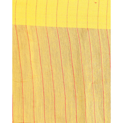 Women's Red Cotton Blend Handloom Saree