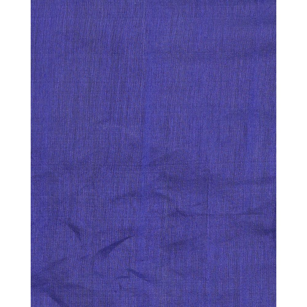 Women's Blue Cotton Blend Handloom Saree