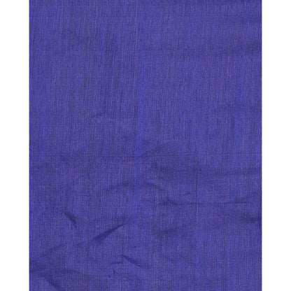 Women's Blue Cotton Blend Handloom Saree
