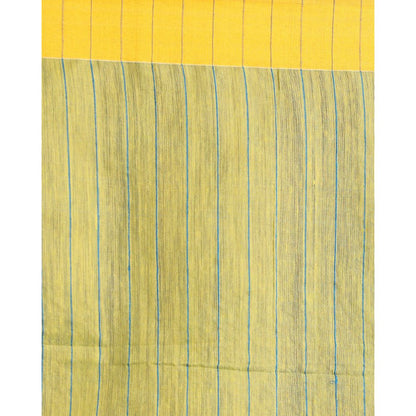 Women's Blue Cotton Blend Handloom Saree