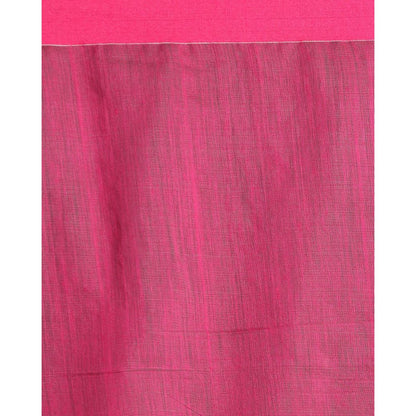 Women's Turquoise Cotton Blend Handloom Saree