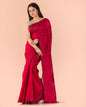 Women's Red Cotton Blend Handloom Saree