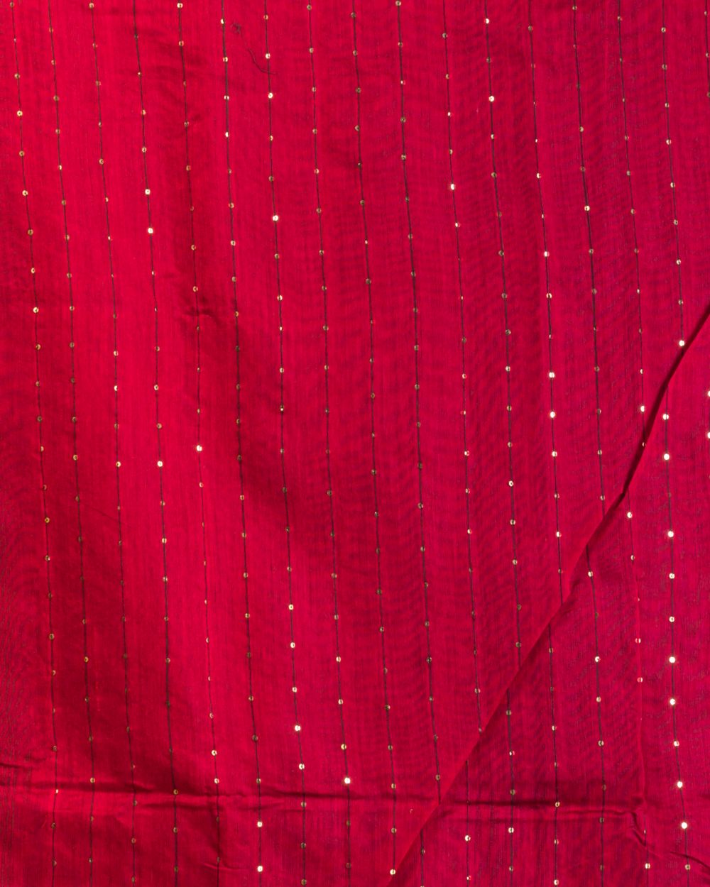 Women's Red Cotton Blend Handloom Saree