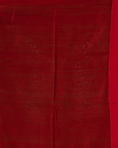 Women's Beige Cotton Blend Handloom Jamdani Saree