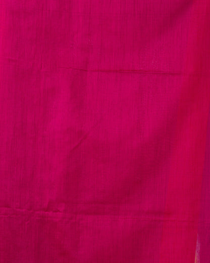 Women's Orange Cotton Blend Handloom Jamdani Saree