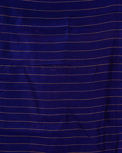 Women's Blue Cotton Blend Handloom Jamdani Saree