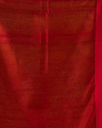 Women's Yellow Cotton Blend Handloom Jamdani Saree