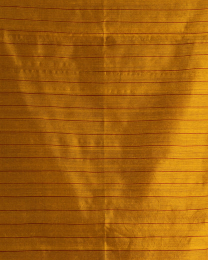 Women's Yellow Cotton Blend Handloom Jamdani Saree