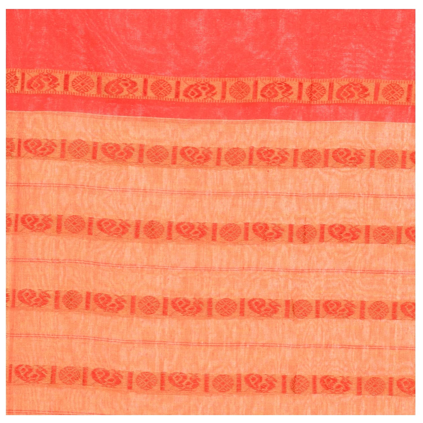 Women's Handwoven Yellow Dhaniakhali Cotton Saree