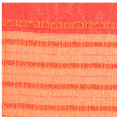 Women's Handwoven Yellow Dhaniakhali Cotton Saree