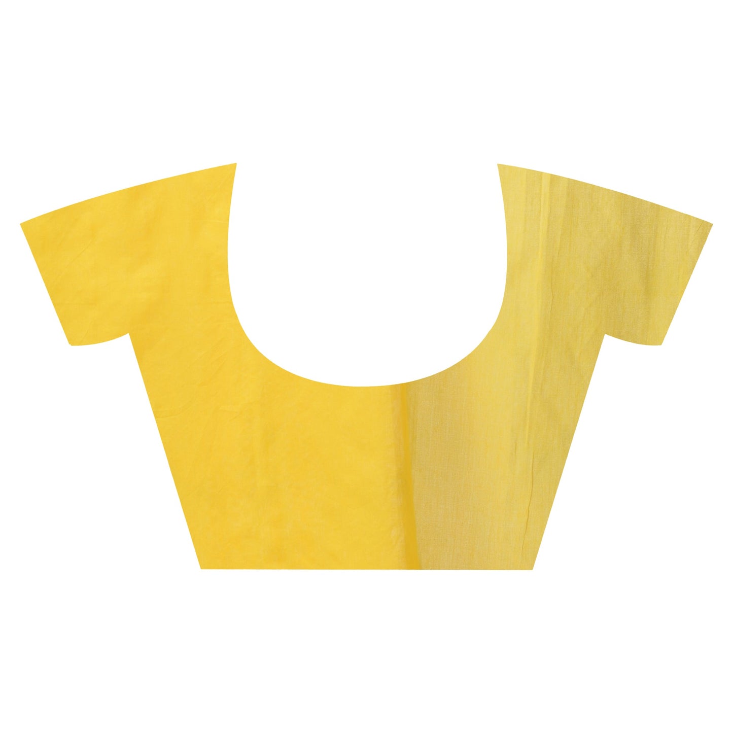 Women's Handspun Cotton Yellow Handloom Applique Saree