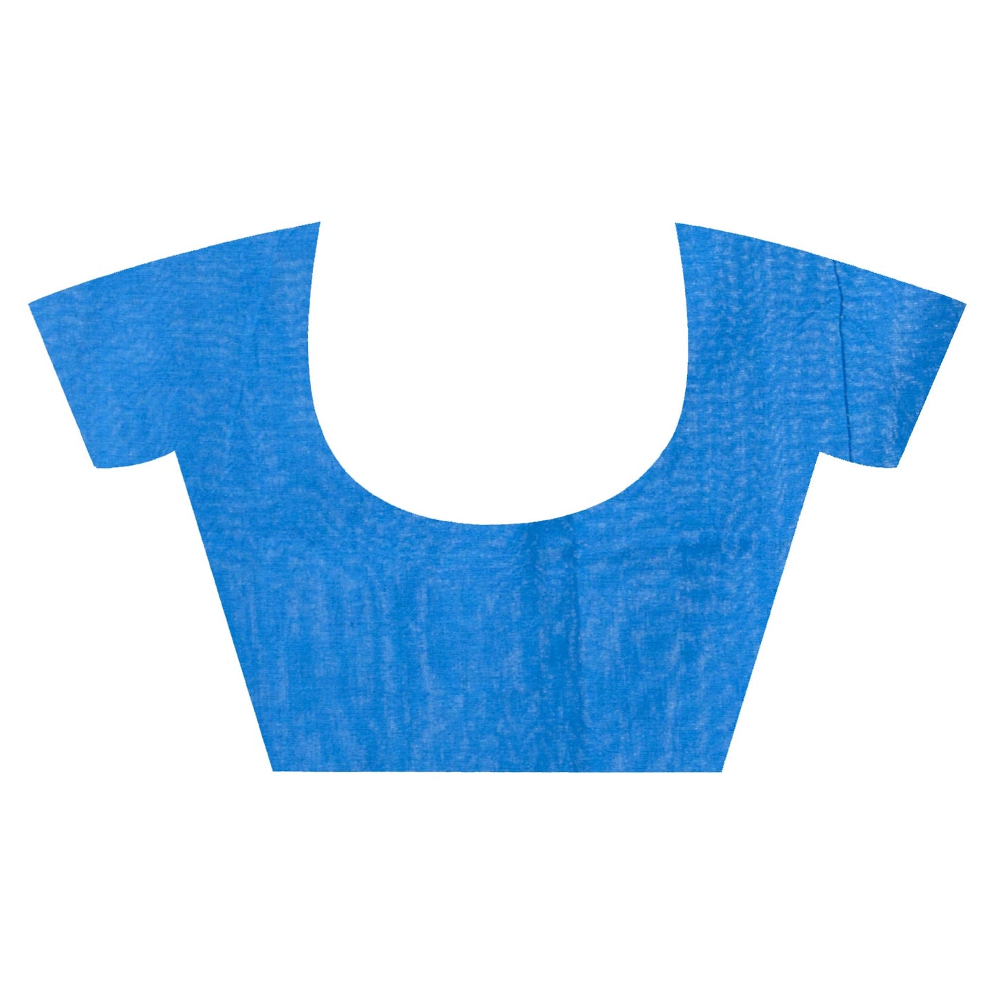 Women's Handspun Cotton Sky Blue Handloom Applique Saree