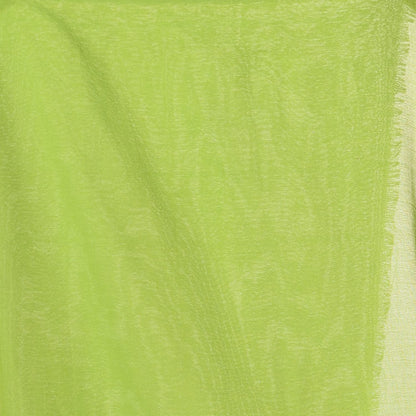 Women's Handspun Cotton Lemon Green Handloom Print Saree
