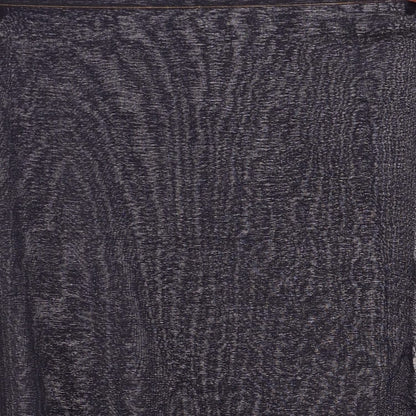 Women's Handspun Cotton Black Handloom Print Saree