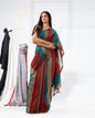 Women's Handspun Cotton Maroon Handloom Saree